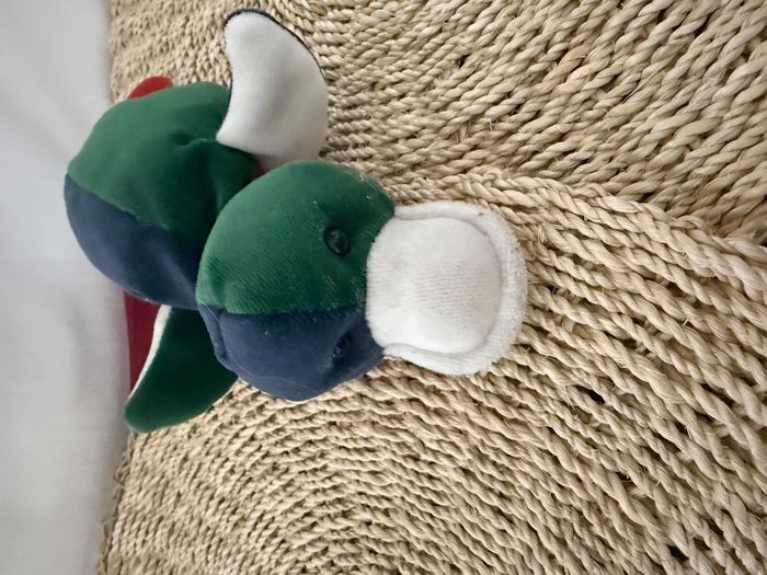 doudou canard corps souple vert bleu Bordeau - photo numéro 3