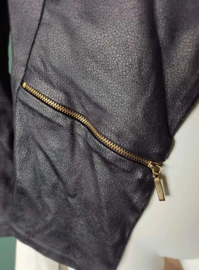 Veste simili cuir noir 36 - photo numéro 5