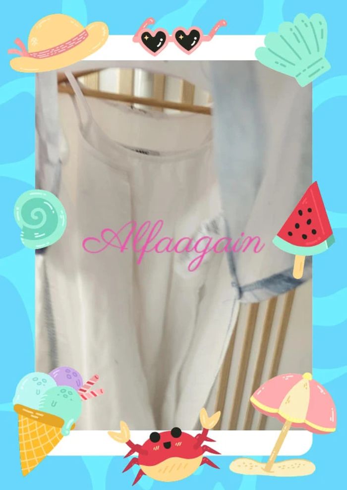 T-shirt poncho chevaux h&M 8/10ans - photo numéro 2