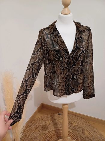 Blouse fluide à imprimé Serpent taille S 36
