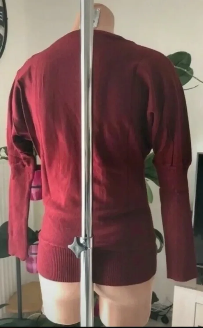 Beau pull bordeaux taille unique 36 - photo numéro 5