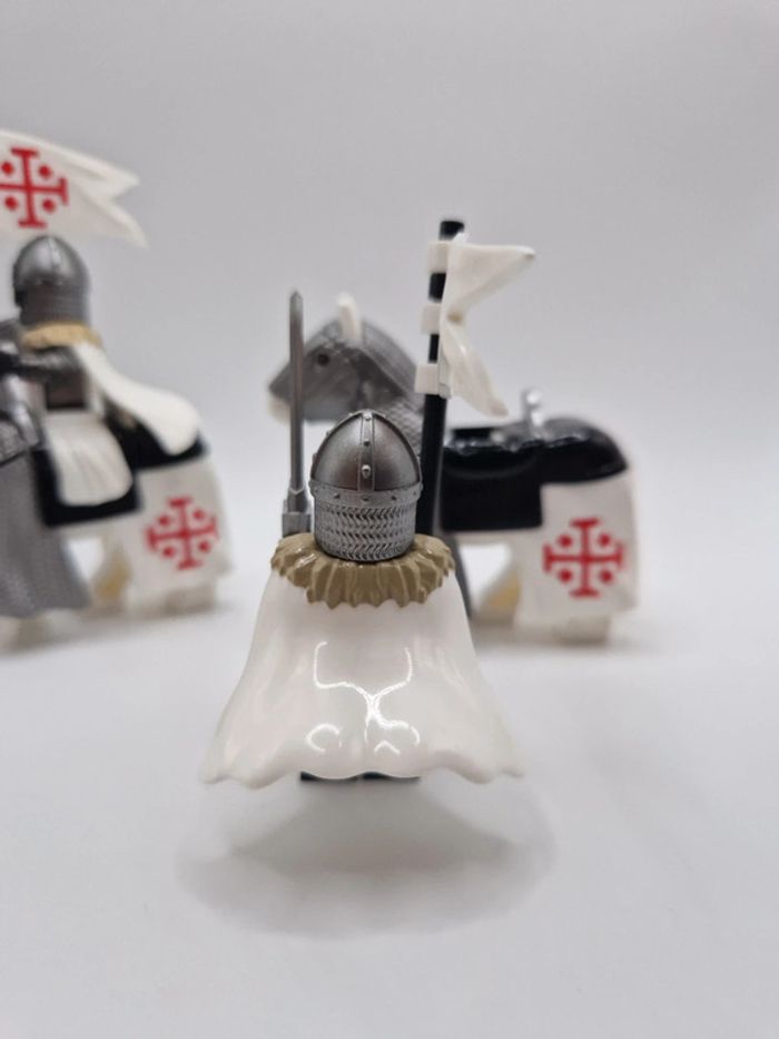 Figurines type lego 2 chevaliers templiers - photo numéro 5