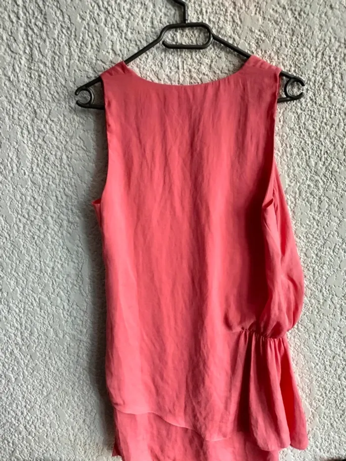 Robe rose élastique à la taille txs Zara - photo numéro 7