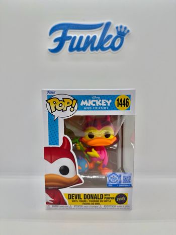 Funko Pop Disney Devil Donald With Pumpkin 1446 Black Light Chase