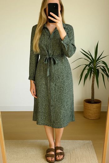 Robe midi imprimée vert taille 38 - Vero Moda