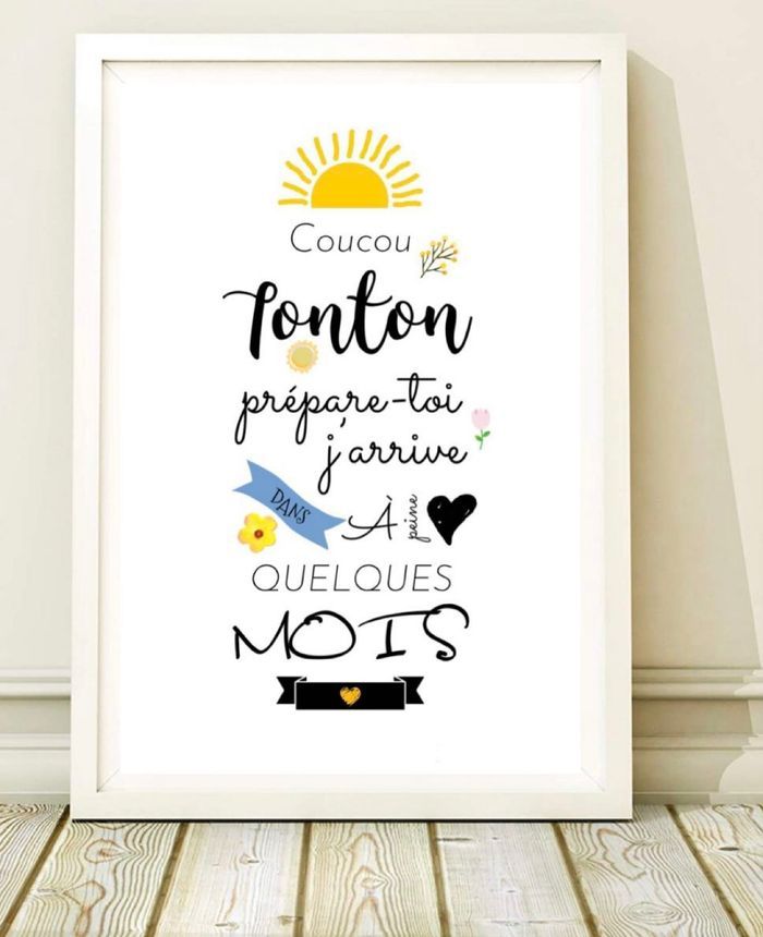 Affiche annonce tata / tonton personnalisé - photo numéro 3