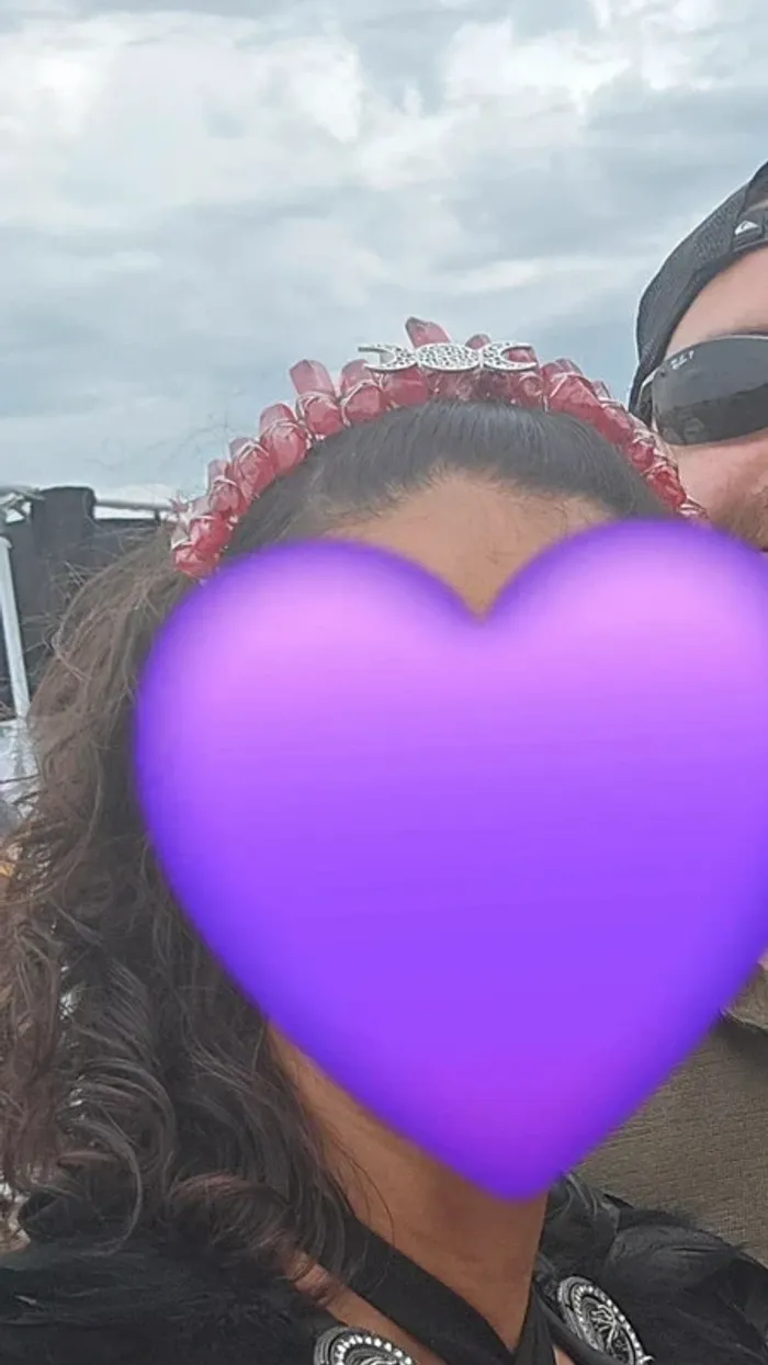 Couronne Cristaux Rouges & symbole triple Lune - Idéale cosplay / festival - photo numéro 3