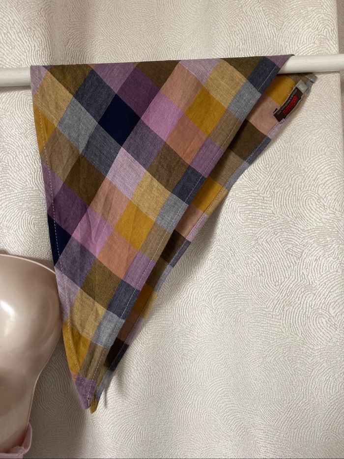Fichu madras marine moutarde violet Catimini