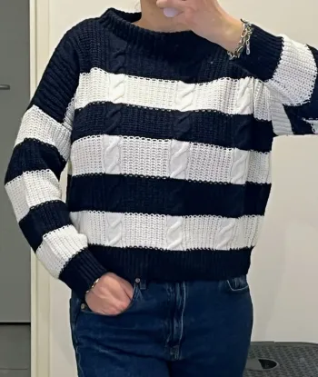 Pull marinière oversize court Etam taille M