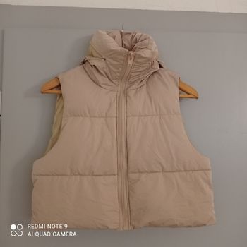 Doudoune sans manche beige t36