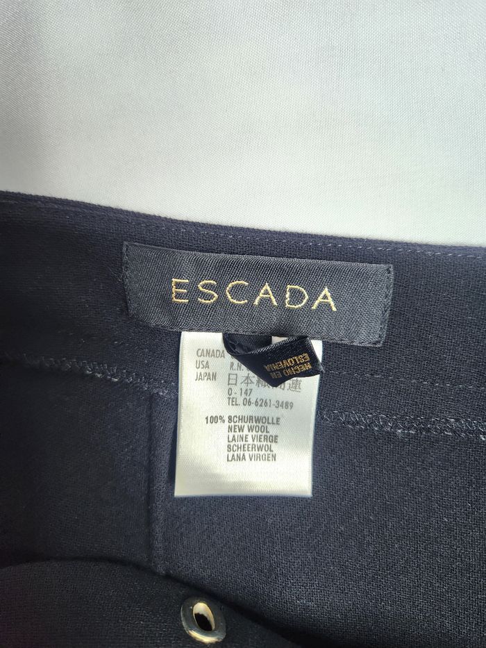 Pantalon Femme Escada Noir - 100% Laine Vierge - Taille 44 - photo numéro 5