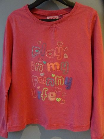 T-shirt rose à manches longues