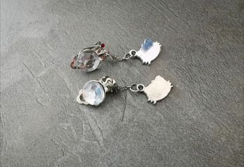 Boucles d'oreilles argentées femme Hello Kitty NEUVES