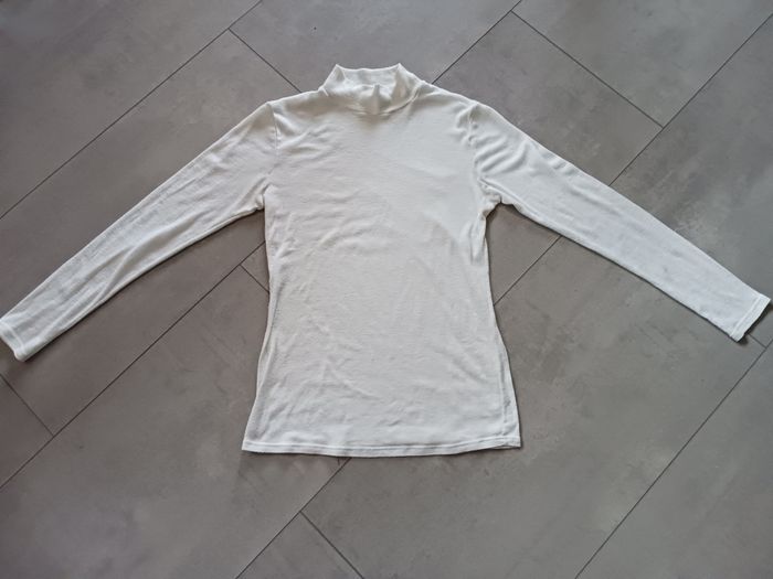 top manches longues col cheminé blanc Taille S Damart - photo numéro 2