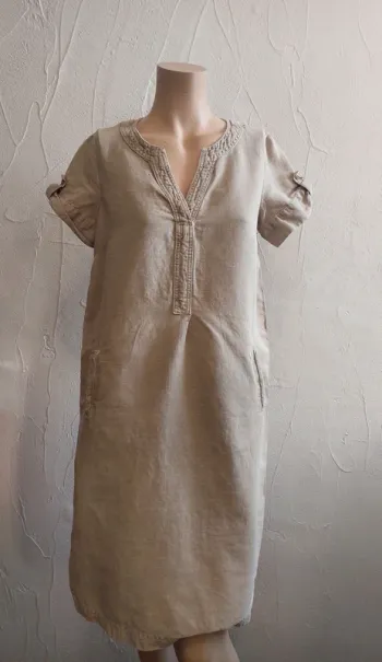 Robe casual chic Lin et coton Taille 38