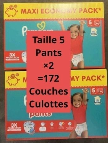 Couches pampers taille 5 pants