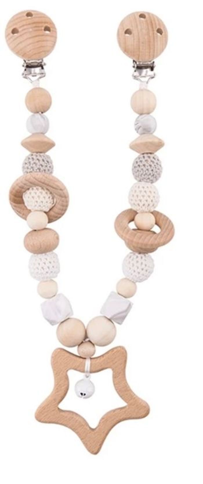 collier Poussette Cosy Anneau dentition bois