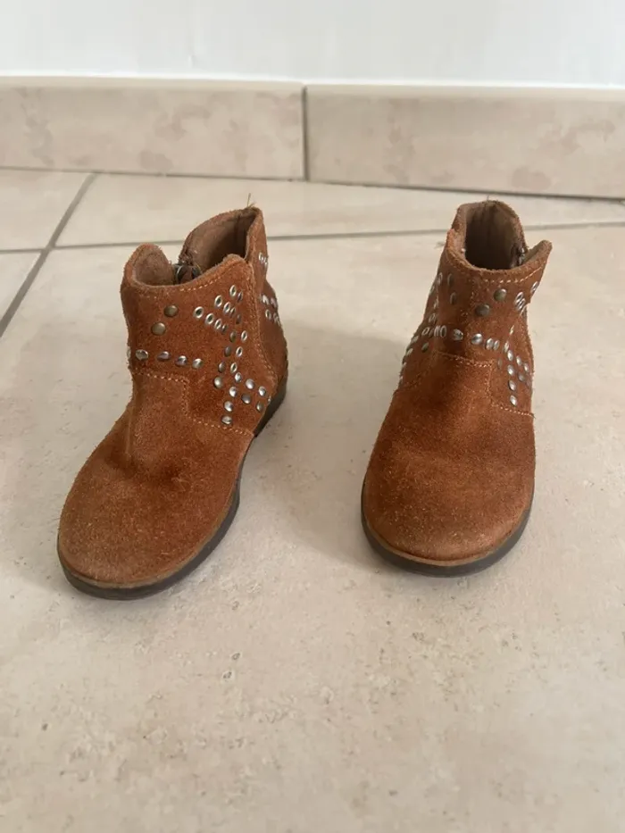 Bottines Zara camel clouté - photo numéro 2