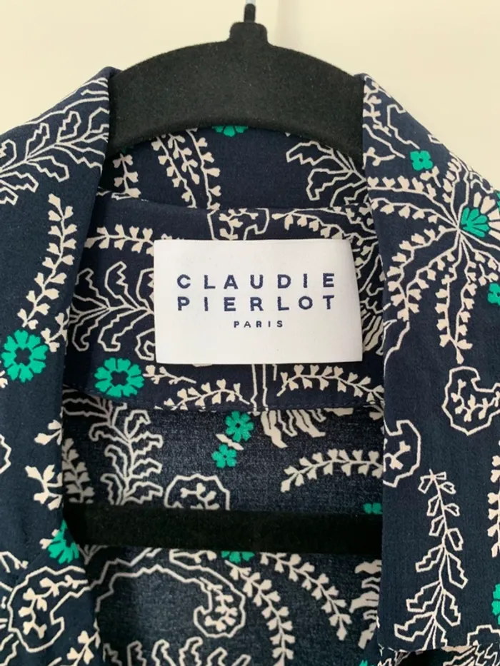 Robe chemise longue avec ceinture Claudie Pierlot taille 34/36 - photo numéro 4