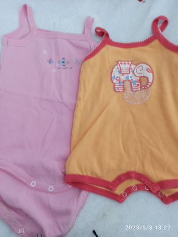 Bodies bretelles fille 6 mois