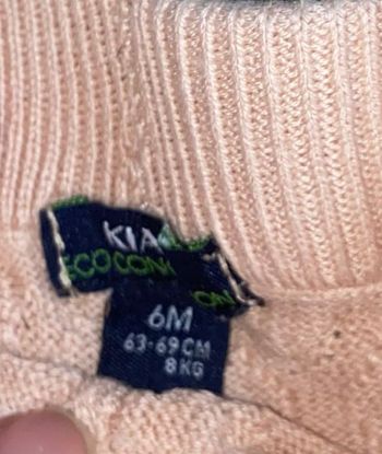 Pantalon maille 6 mois beige corail kiabi