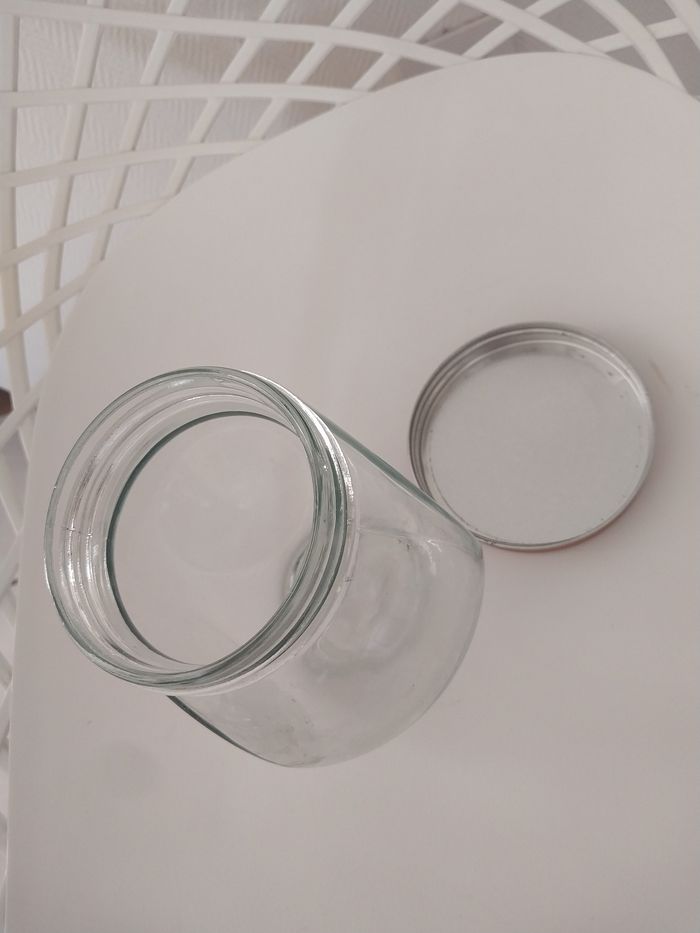 Bocal en verre avec couvercle métallique cuivré - photo numéro 4