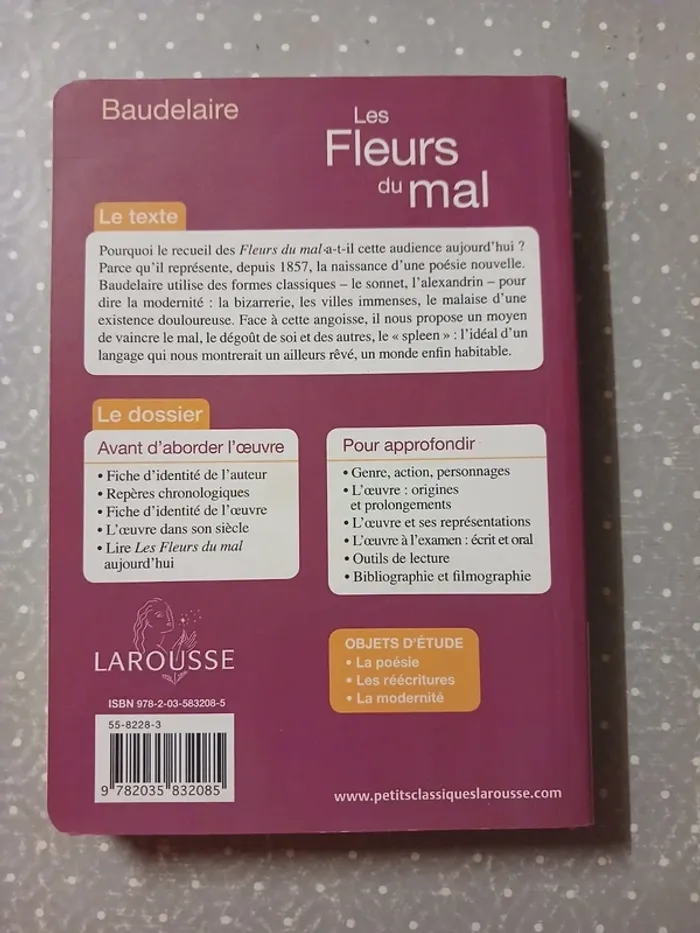 Livre Les fleurs du mal - photo numéro 2