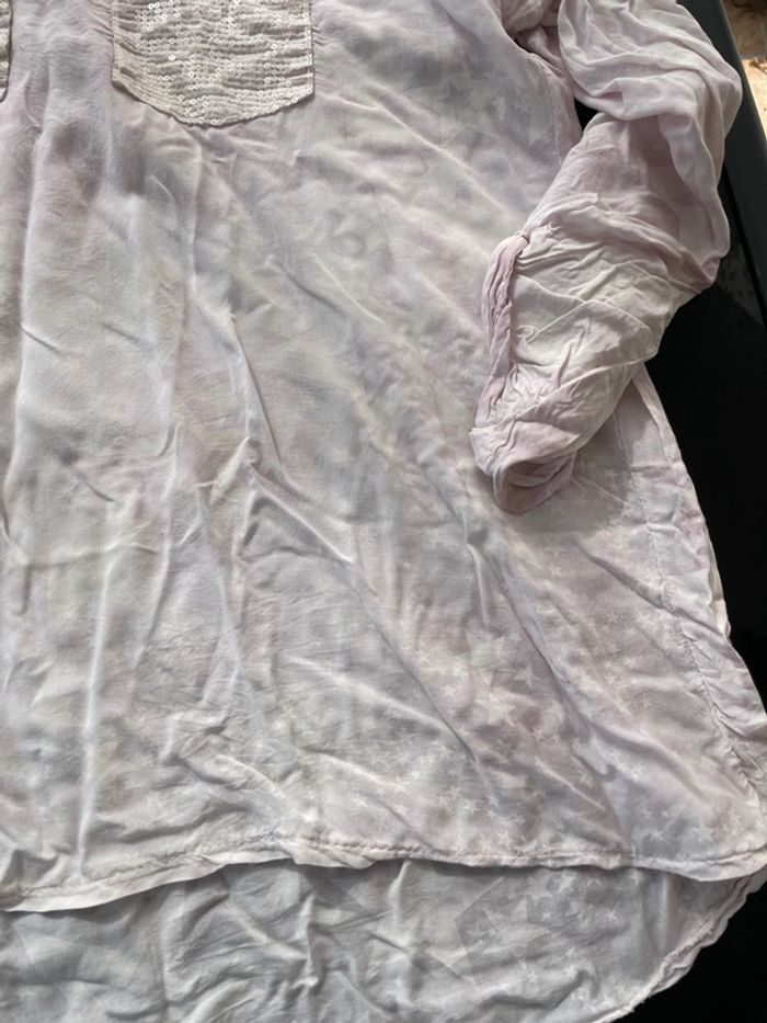 Chemise, rose, étoile, taille 38 - photo numéro 8