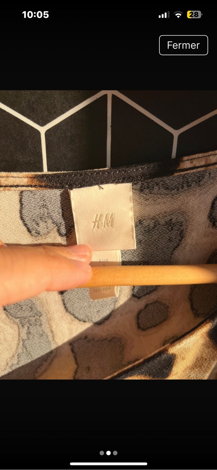 T shirt H&M manches longues imprimé animal - photo numéro 3