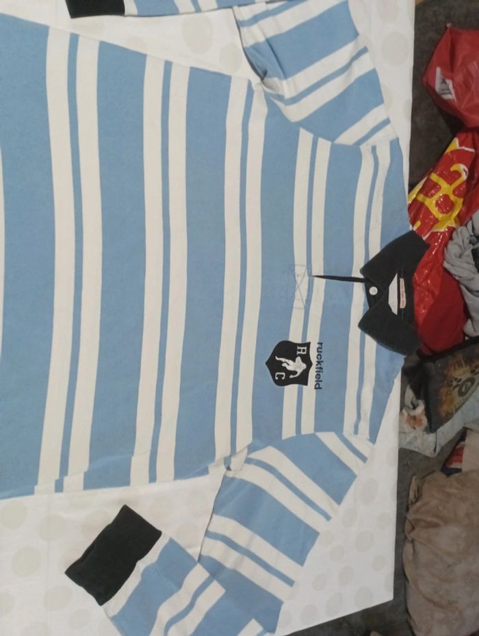 Tee shirt Polo manches longues homme Ruckfield taille XXL rétro vintage rugby Chabal