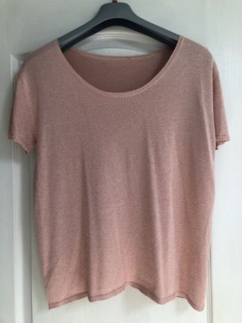 Teeshirt rose pailleté