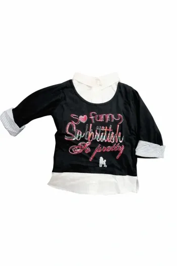 T-shirt manches longues avec chemisier intégré (1 pièce), 3 ans, 36 mois.