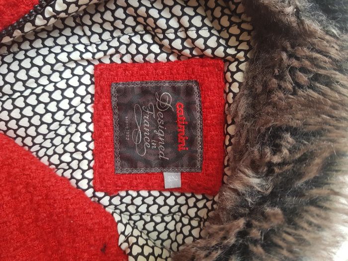 Manteau rouge hiver fille catimini 2ans - photo numéro 8