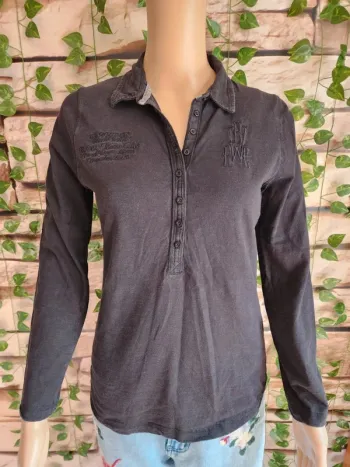 🌸Polo noir femme Black Wellis Taille 38🌸
