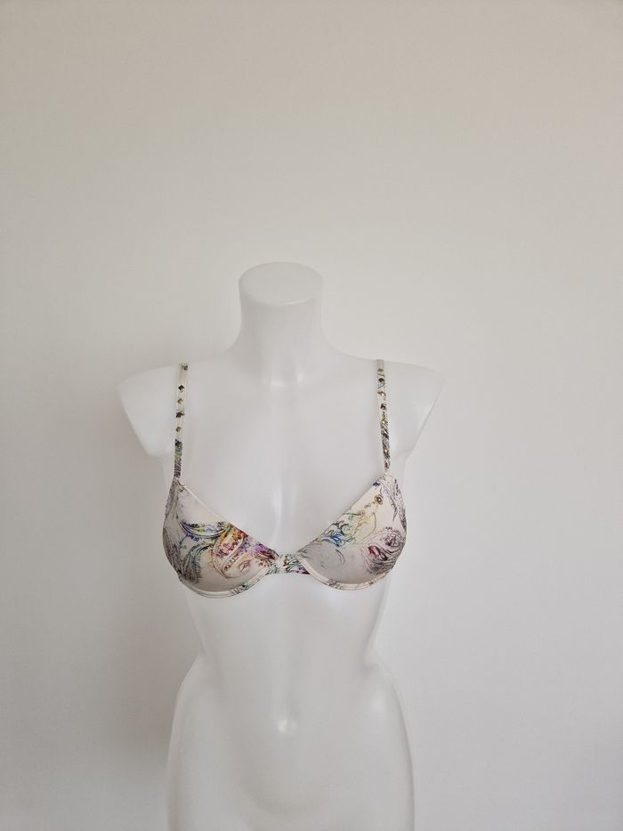 Soutien gorge blanc à motifs colorés Antigel
