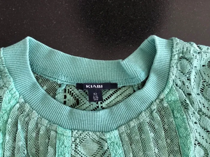 T-shirt maille vert Taille 42 - photo numéro 4