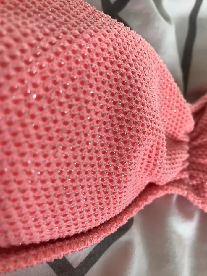 Maillot 2 pièces bandeau rose - photo numéro 2