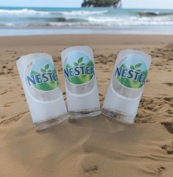 Lot 3 verres thé glacé Nestea