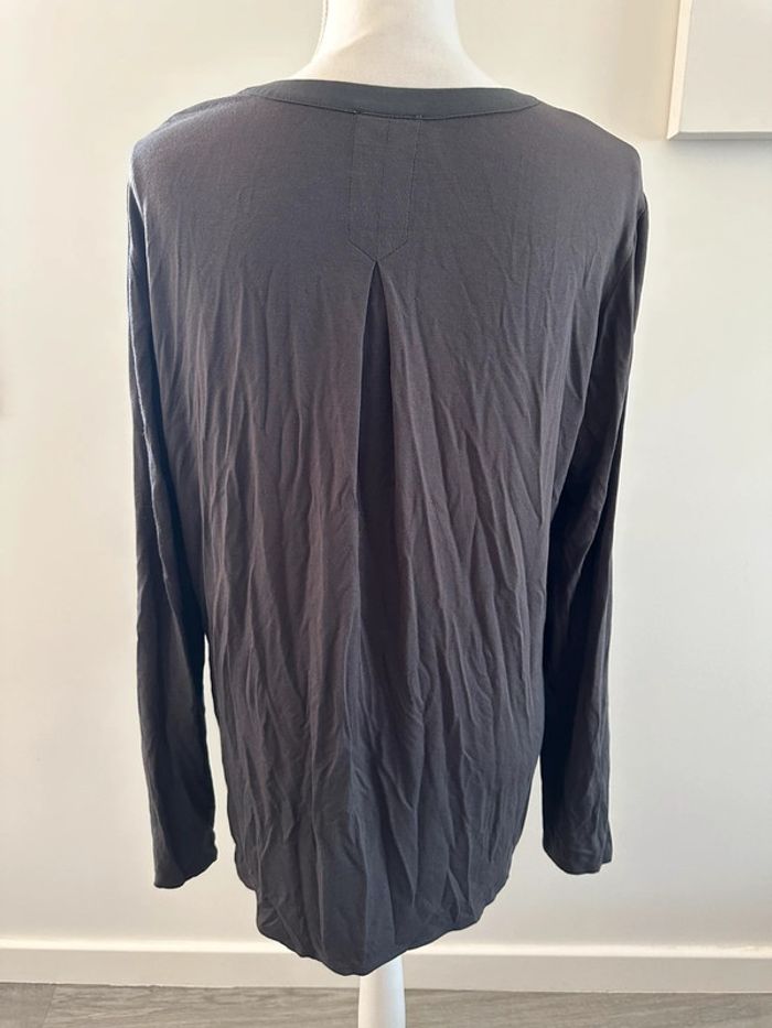 Blouse bi matière grise Milano Italy TXL 42 - photo numéro 6