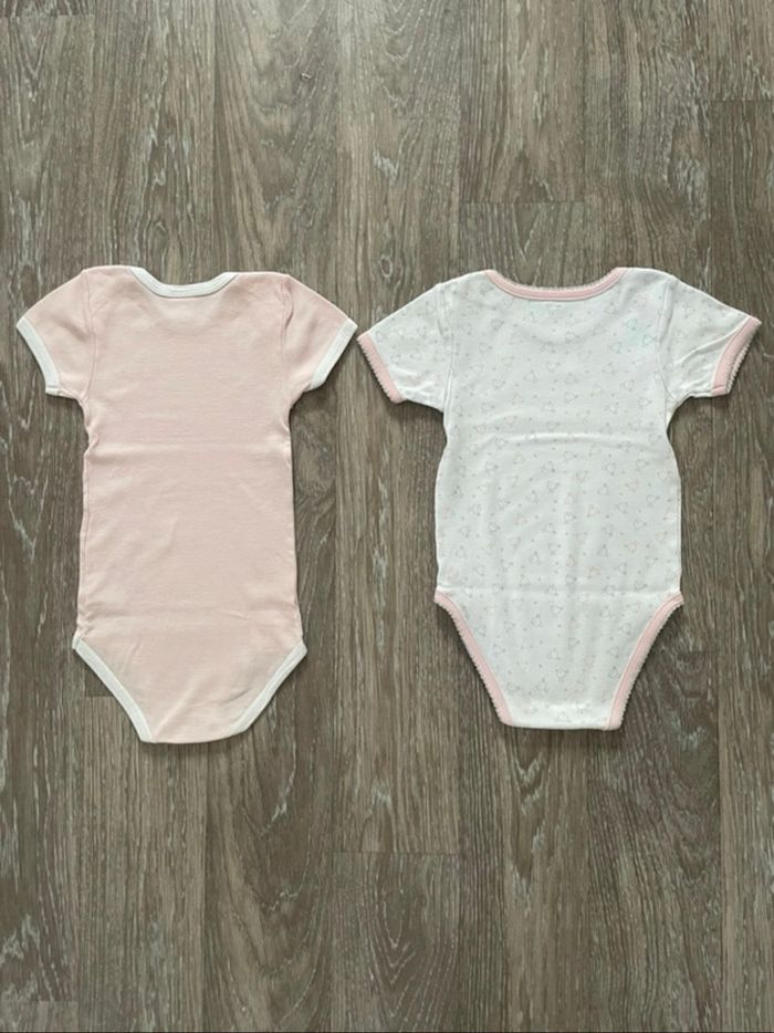Bodies manches courtes rose et blanc - photo numéro 5