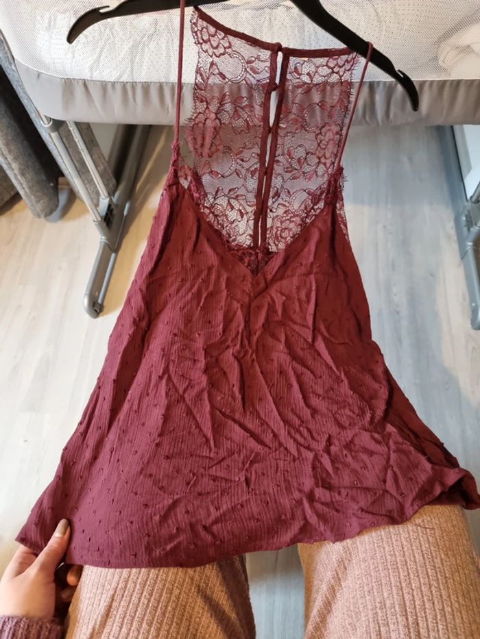Top débardeur Bordeaux taille xs - photo numéro 2