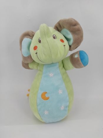 Doudou Culbuto Éléphant vert Nicotoy