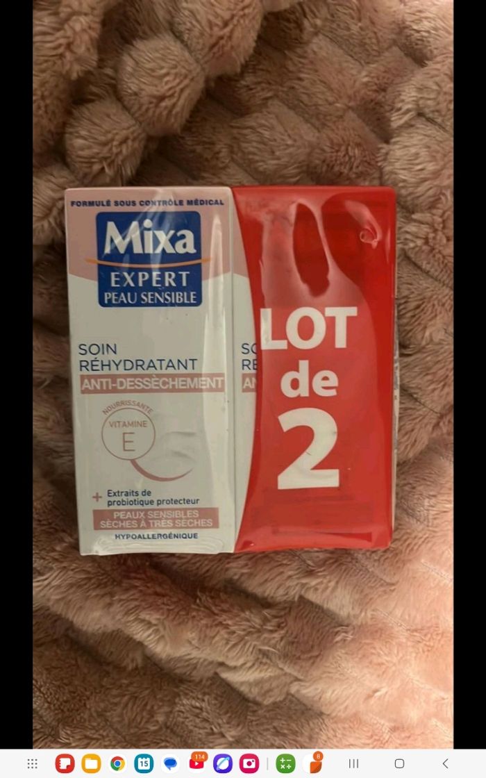 Mixa soin Réhydratant , Anti- Dessèchement