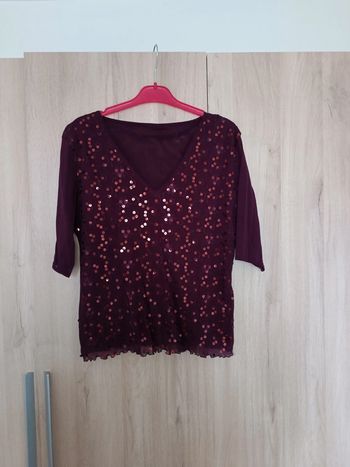 T-shirt paillettes taille 38