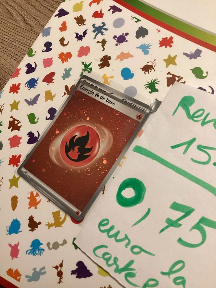 carte Pokémon énergie de base brillante feu SVE fr 002 EV3.5 collection 151 FR neuf - photo numéro 2