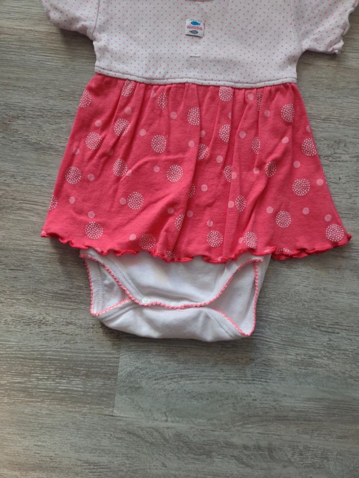 Robe body rose et blanc Absorba - photo numéro 3