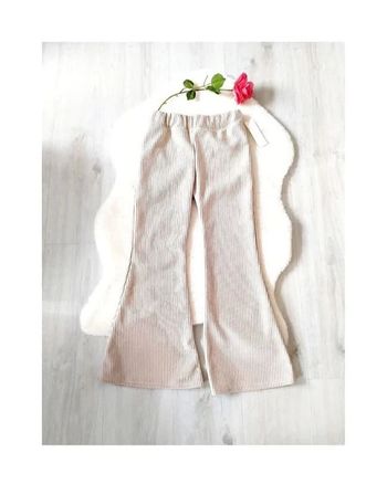 Pantalon taille élastiquée bas évasé en velours côtelé 14 ans fabriqué en France.