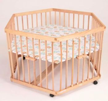 Parc bébé  bois octogonal