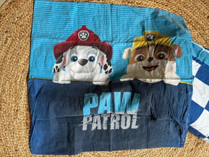 Parure de lit 1 place housse oreiller et couette tbe pat patrouille - photo numéro 2