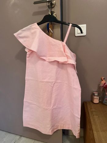 Robe asymétrique Zara rose clair 12 ans